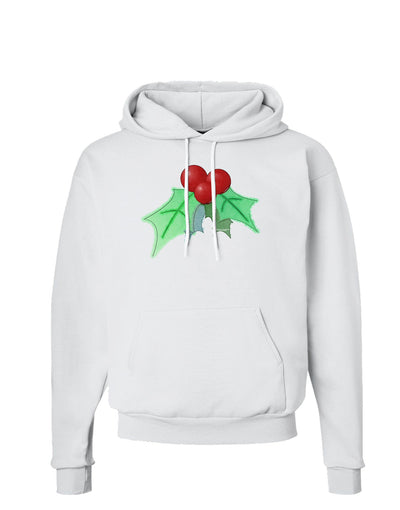 Holly Watercolor Hoodie Sweatshirt-Hoodie-TooLoud-White-Small-Davson Sales