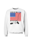 Home of the Free Because of the Brave Sweatshirt-Sweatshirts-TooLoud-White-Small-Davson Sales