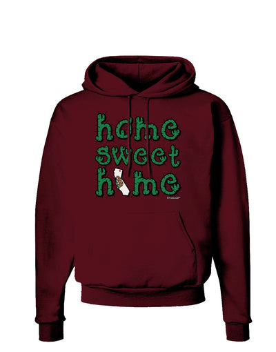 Home Sweet Home - California - Cactus and State Flag Dark Hoodie Sweatshirt by TooLoud-Hoodie-TooLoud-Maroon-Small-Davson Sales