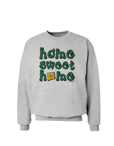 Home Sweet Home - New Mexico - Cactus and State Flag Sweatshirt by TooLoud-Sweatshirts-TooLoud-AshGray-Small-Davson Sales