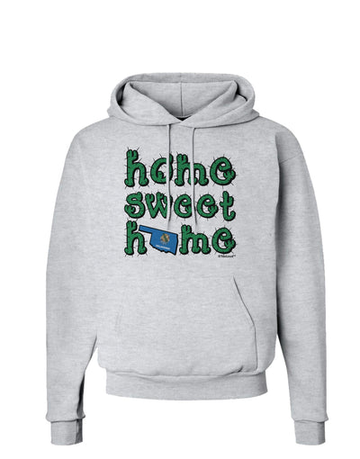 Home Sweet Home - Oklahoma - Cactus and State Flag Hoodie Sweatshirt by TooLoud-Hoodie-TooLoud-AshGray-Small-Davson Sales