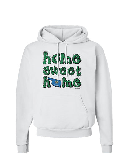 Home Sweet Home - Oklahoma - Cactus and State Flag Hoodie Sweatshirt by TooLoud-Hoodie-TooLoud-White-Small-Davson Sales