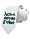 Home Sweet Home - Oklahoma - Cactus and State Flag Printed White Necktie by TooLoud