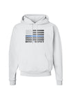 Honor Respect Blue Line Hoodie Sweatshirt-Hoodie-TooLoud-White-Small-Davson Sales