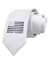 Honor Respect Blue Line Printed White Necktie