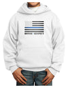 Honor Respect Blue Line Youth Hoodie Pullover Sweatshirt-Youth Hoodie-TooLoud-White-XS-Davson Sales