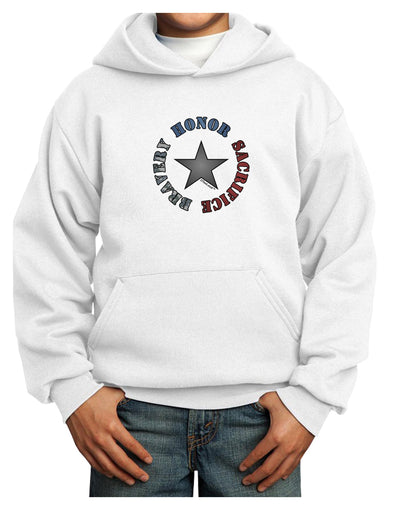 Honor Sacrifice Bravery Youth Hoodie Pullover Sweatshirt by TooLoud-Youth Hoodie-TooLoud-White-XS-Davson Sales