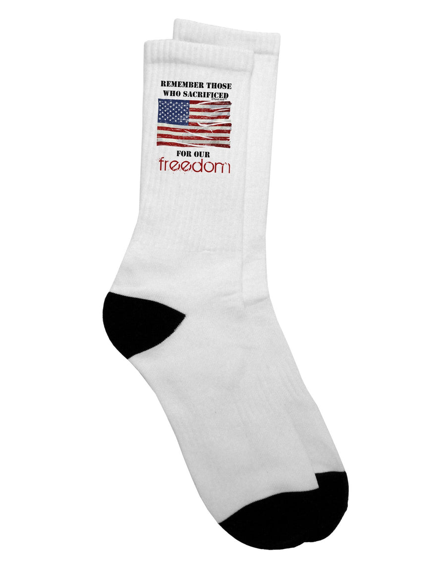 Honoring Our Heroes - Veterans Adult Crew Socks - TooLoud-Socks-TooLoud-White-Ladies-4-6-Davson Sales