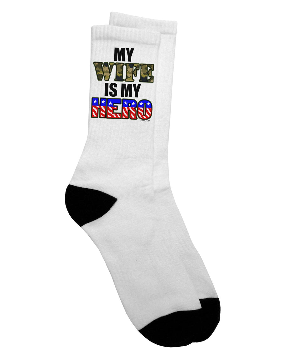 Honoring the Heroic: Armed Forces Adult Crew Socks for Your Beloved Spouse - TooLoud-Socks-TooLoud-White-Ladies-4-6-Davson Sales