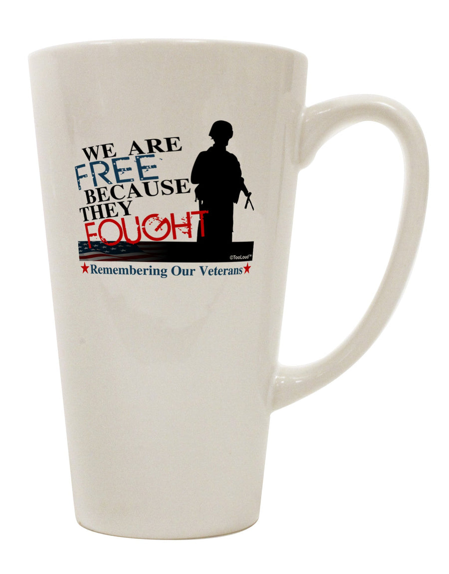 Honoring Their Service - Veterans 16 Ounce Conical Latte Coffee Mug - TooLoud-Conical Latte Mug-TooLoud-White-Davson Sales