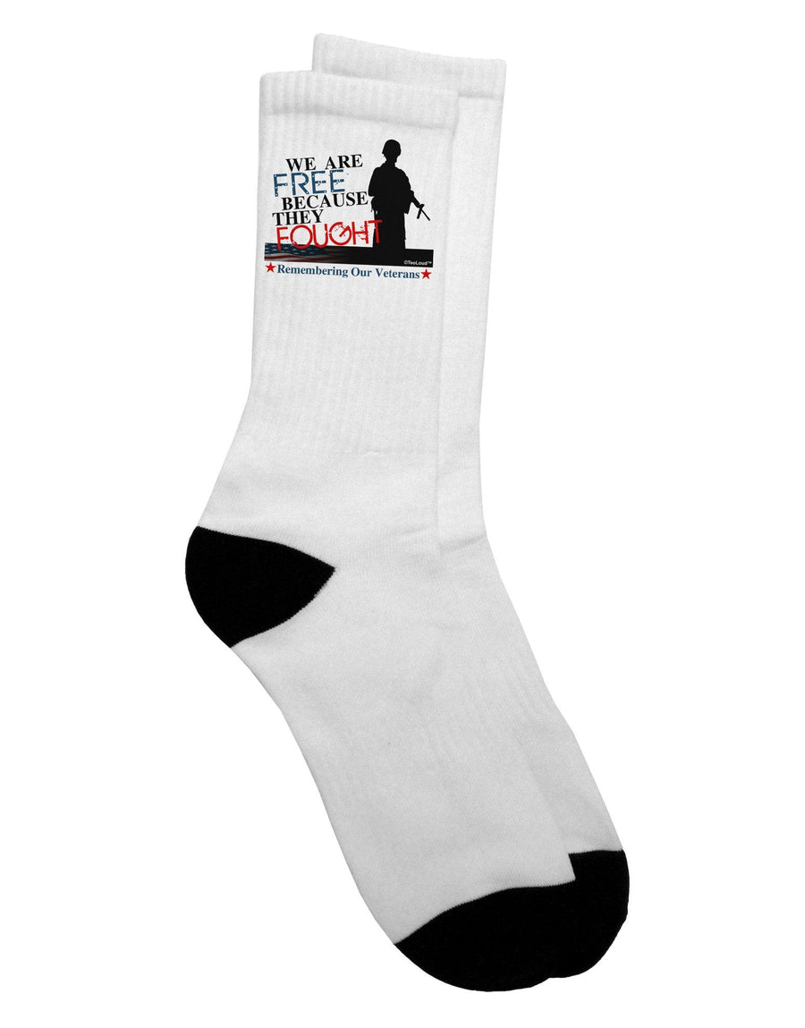 Honoring Their Service - Veterans Adult Crew Socks - TooLoud-Socks-TooLoud-White-Mens-9-13-Davson Sales