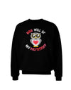 Hoo Will Be My Valentine Adult Dark Sweatshirt-Sweatshirts-TooLoud-Black-Small-Davson Sales