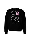 Hope - Breast Cancer Awareness Ribbon Adult Dark Sweatshirt-Sweatshirts-TooLoud-Black-Small-Davson Sales