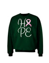 Hope - Breast Cancer Awareness Ribbon Adult Dark Sweatshirt-Sweatshirts-TooLoud-Deep-Forest-Green-Small-Davson Sales