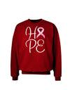 Hope - Breast Cancer Awareness Ribbon Adult Dark Sweatshirt-Sweatshirts-TooLoud-Deep-Red-Small-Davson Sales