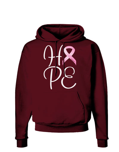 Hope - Breast Cancer Awareness Ribbon Dark Hoodie Sweatshirt-Hoodie-TooLoud-Maroon-Small-Davson Sales