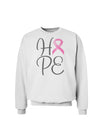 Hope - Breast Cancer Awareness Ribbon Sweatshirt-Sweatshirts-TooLoud-White-Small-Davson Sales