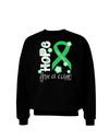 Hope for a Cure - Light Green Ribbon Celiac Disease - Flowers Adult Dark Sweatshirt-Sweatshirts-TooLoud-Black-Small-Davson Sales