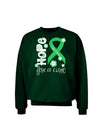 Hope for a Cure - Light Green Ribbon Celiac Disease - Flowers Adult Dark Sweatshirt-Sweatshirts-TooLoud-Deep-Forest-Green-Small-Davson Sales