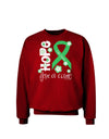 Hope for a Cure - Light Green Ribbon Celiac Disease - Flowers Adult Dark Sweatshirt-Sweatshirts-TooLoud-Deep-Red-Small-Davson Sales