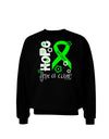 Hope for a Cure - Lime Green Ribbon Lyme Disease - Flowers Adult Dark Sweatshirt-Sweatshirts-TooLoud-Black-Small-Davson Sales