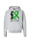 Hope for a Cure - Lime Green Ribbon Lyme Disease - Flowers Hoodie Sweatshirt-Hoodie-TooLoud-AshGray-Small-Davson Sales