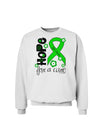 Hope for a Cure - Lime Green Ribbon Lyme Disease - Flowers Sweatshirt-Sweatshirts-TooLoud-White-Small-Davson Sales