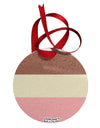 Horizontal Neapolitan Ice Cream Circular Metal Ornament All Over Print by TooLoud-Ornament-TooLoud-White-Davson Sales