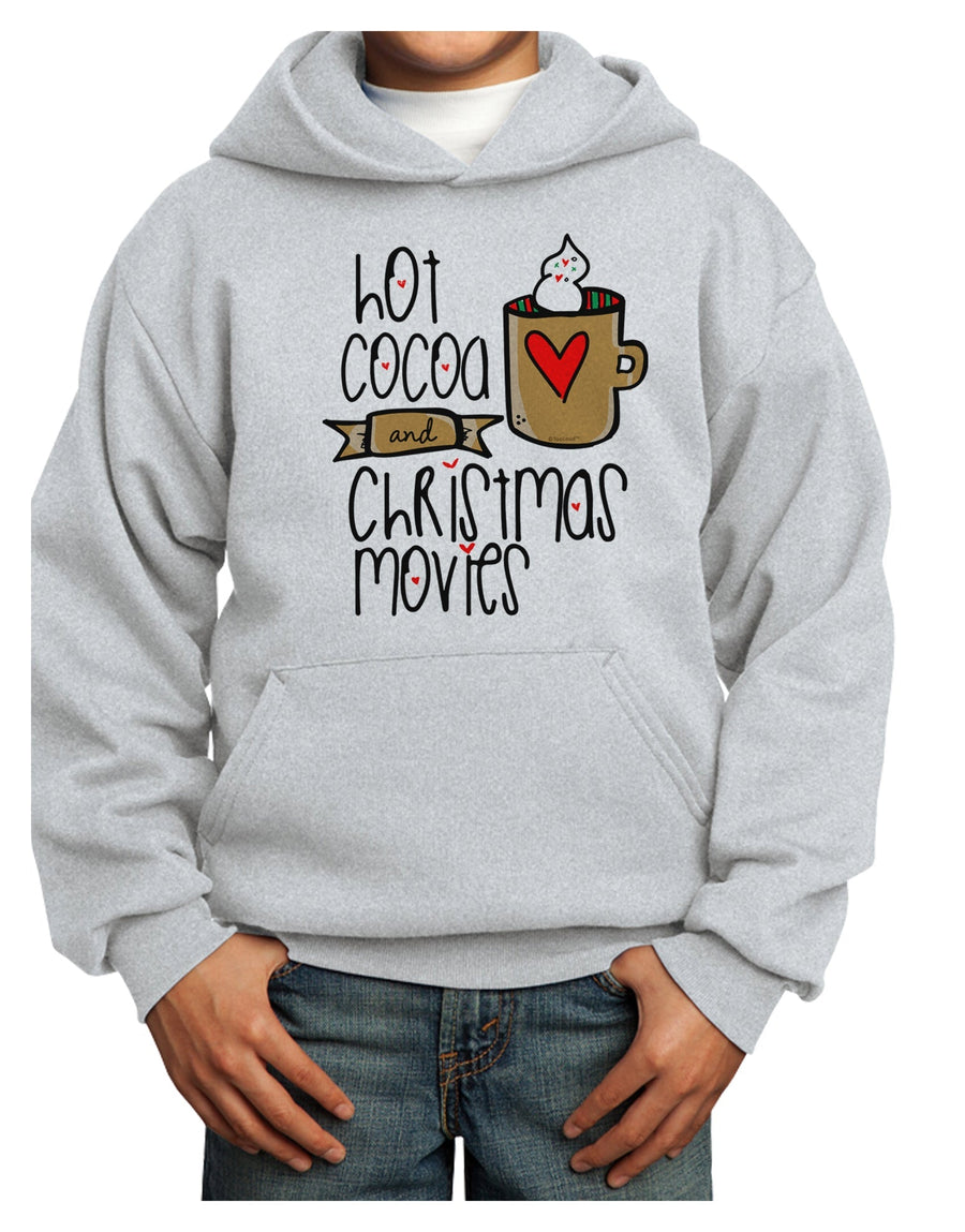 Hot Cocoa and Christmas Movies Youth Hoodie Pullover Sweatshirt-Youth Hoodie-TooLoud-White-XS-Davson Sales
