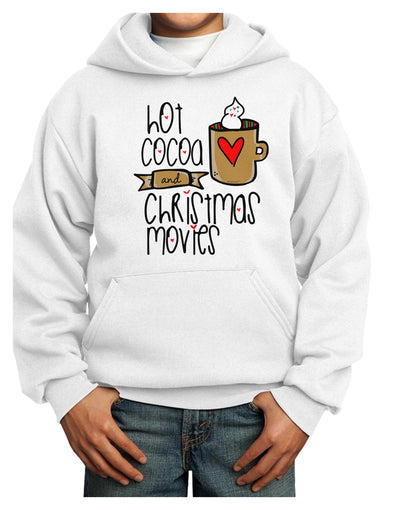 Hot Cocoa and Christmas Movies Youth Hoodie Pullover Sweatshirt-Youth Hoodie-TooLoud-White-XS-Davson Sales