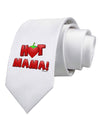 Hot Mama Chili Heart Printed White Necktie