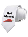 Hot Mama Chili Pepper Printed White Necktie