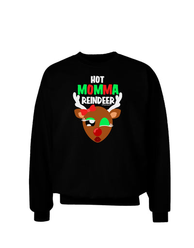 Hot Momma Reindeer Matching Deer Adult Dark Sweatshirt-Sweatshirts-TooLoud-Black-Small-Davson Sales