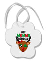 Hot Momma Reindeer Matching Deer Paw Print Shaped Ornament-Ornament-TooLoud-White-Davson Sales