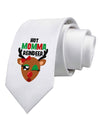 Hot Momma Reindeer Matching Deer Printed White Necktie