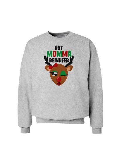 Hot Momma Reindeer Matching Deer Sweatshirt-Sweatshirts-TooLoud-AshGray-Small-Davson Sales