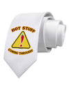 Hot Stuff Coming Through Printed White Necktie