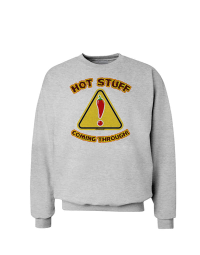 Hot Stuff Coming Through Sweatshirt-Sweatshirt-TooLoud-AshGray-Small-Davson Sales