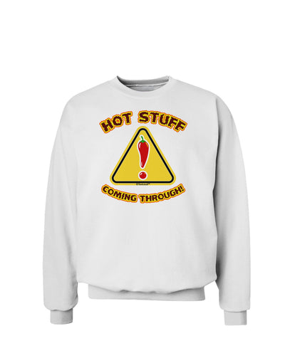 Hot Stuff Coming Through Sweatshirt-Sweatshirt-TooLoud-White-Small-Davson Sales