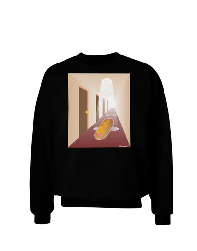 Hotdog in a Hallway Adult Dark Sweatshirt-Sweatshirts-TooLoud-Black-Small-Davson Sales