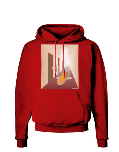 Hotdog in a Hallway Dark Hoodie Sweatshirt-Hoodie-TooLoud-Red-Small-Davson Sales