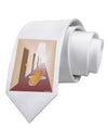 Hotdog in a Hallway Printed White Necktie