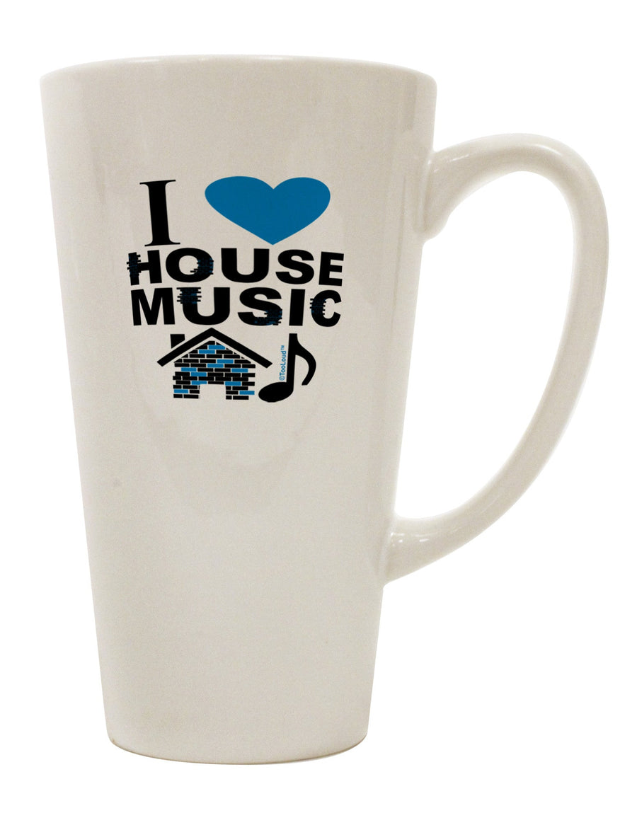 House Blue 16 Ounce Conical Latte Coffee Mug - Expertly Crafted Drinkware-Conical Latte Mug-TooLoud-White-Davson Sales