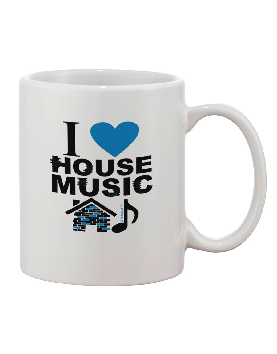 House Blue Printed 11 oz Coffee Mug - A Must-Have for Drinkware Enthusiasts-11 OZ Coffee Mug-TooLoud-White-Davson Sales