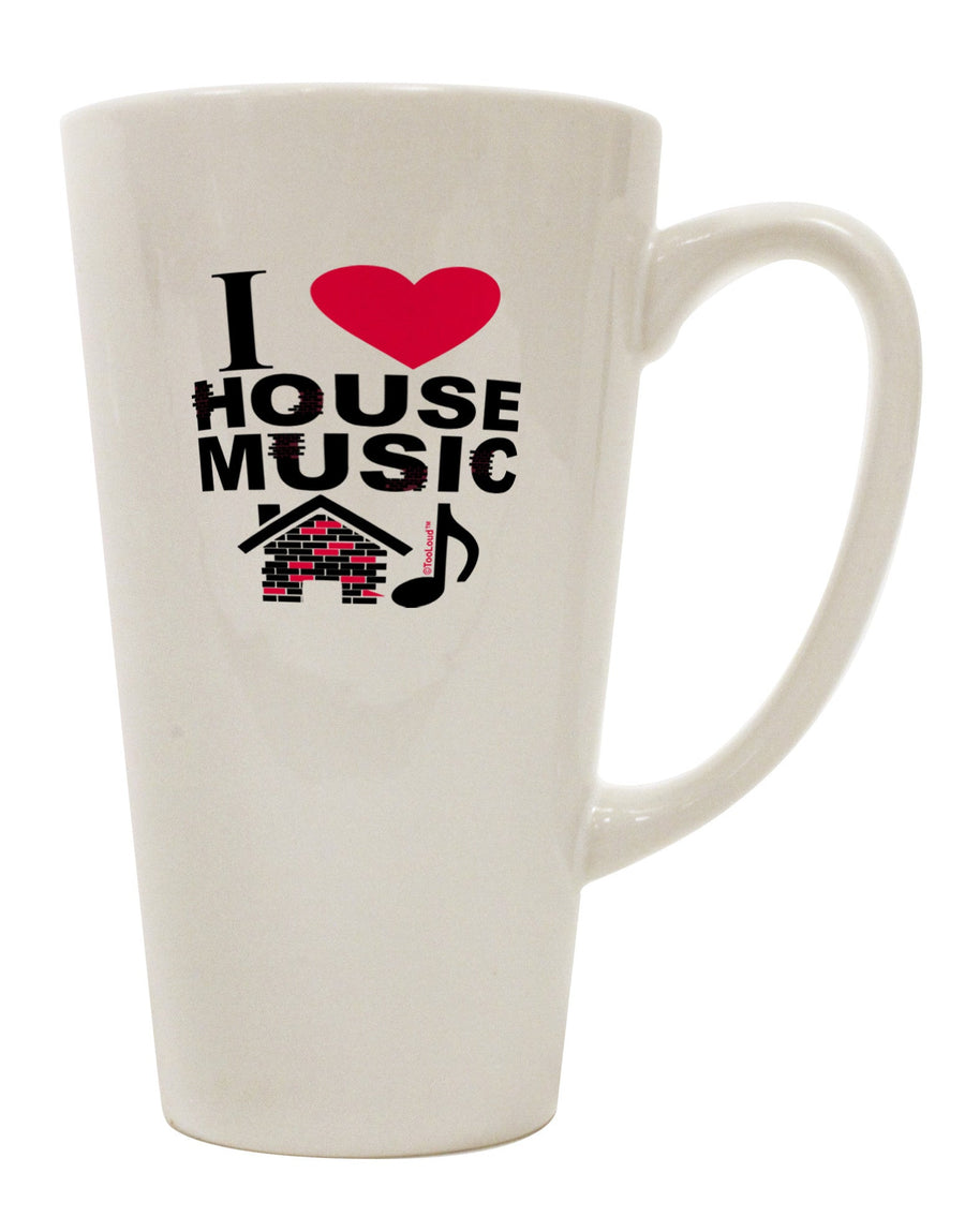 House Pink 16 Ounce Conical Latte Coffee Mug - Expertly Crafted Drinkware TooLoud-Conical Latte Mug-TooLoud-White-Davson Sales