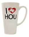 Houston-themed 16 oz Conical Latte Coffee Mug - TooLoud-Conical Latte Mug-TooLoud-White-Davson Sales