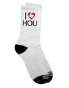 Houston-themed Adult Crew Socks - TooLoud-Socks-TooLoud-White-Ladies-4-6-Davson Sales