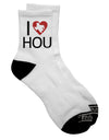 Houston-themed Adult Short Socks - Enhancing Your Style with Local Pride - TooLoud-Socks-TooLoud-White-Ladies-4-6-Davson Sales