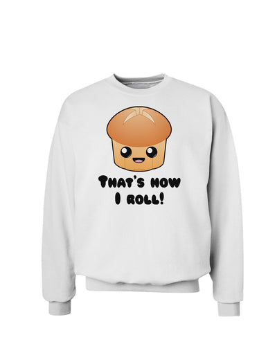 How I Roll Cute Roll Sweatshirt-Sweatshirts-TooLoud-White-Small-Davson Sales