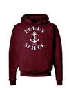 Howdy Sailor Nautical Anchor Dark Hoodie Sweatshirt-Hoodie-TooLoud-Maroon-Small-Davson Sales